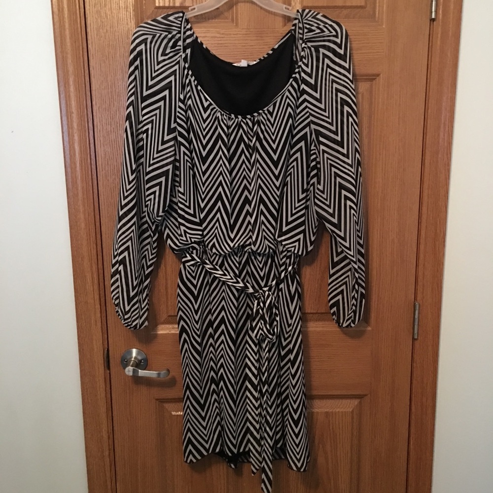 Plus-Size Chevron Dress